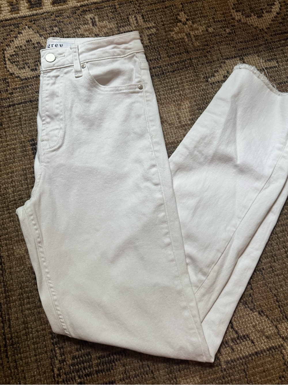 Grey Bandit High-Rise White Jeans